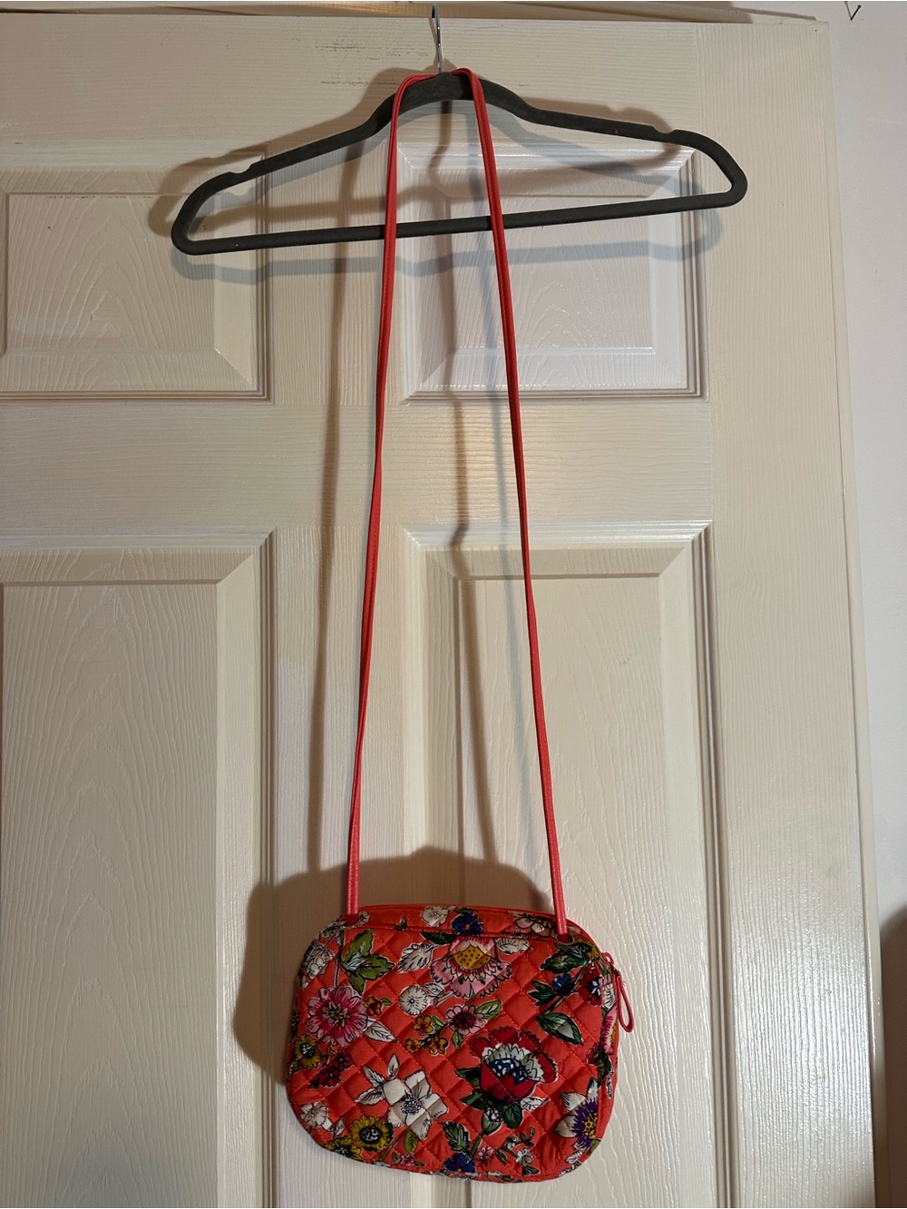 Vera Bradley Coral Floral Quilted iconic little Crossbody Bag